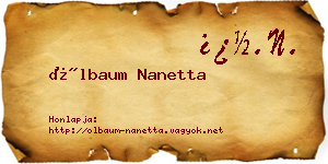 Ölbaum Nanetta névjegykártya